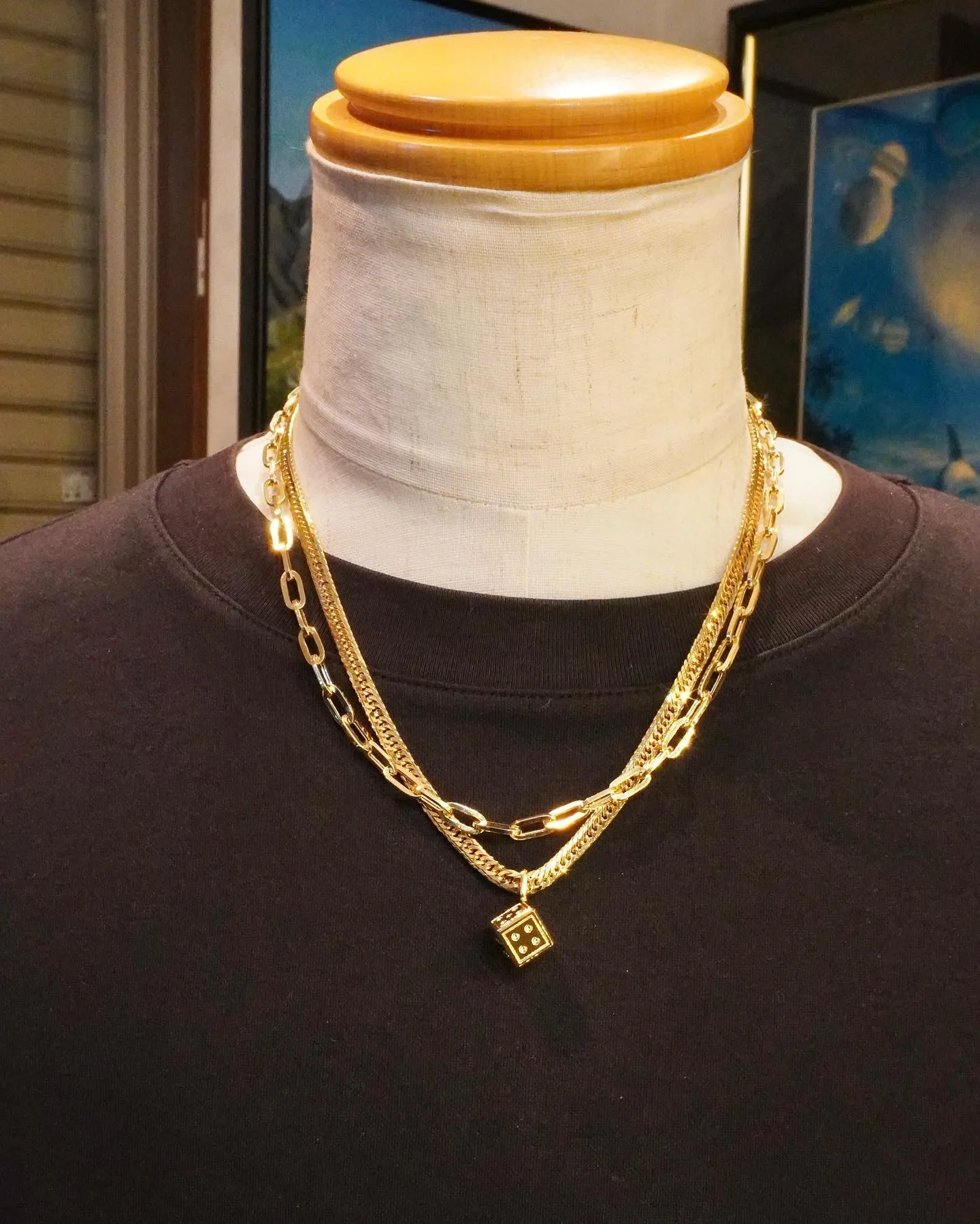 K18 ダイス🎲ペンダント⁎⁺˳✧༚