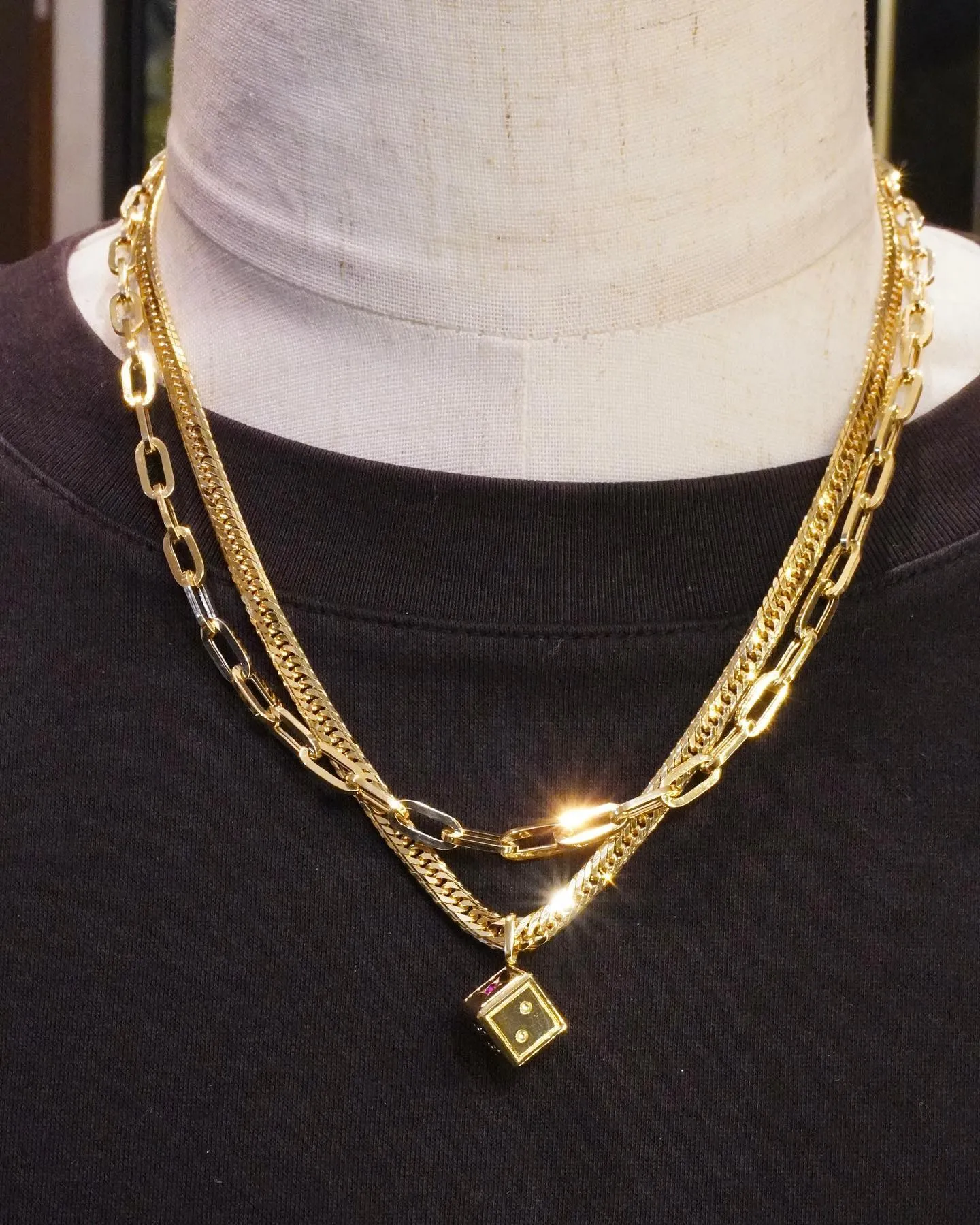 K18 ダイス🎲ペンダント⁎⁺˳✧༚