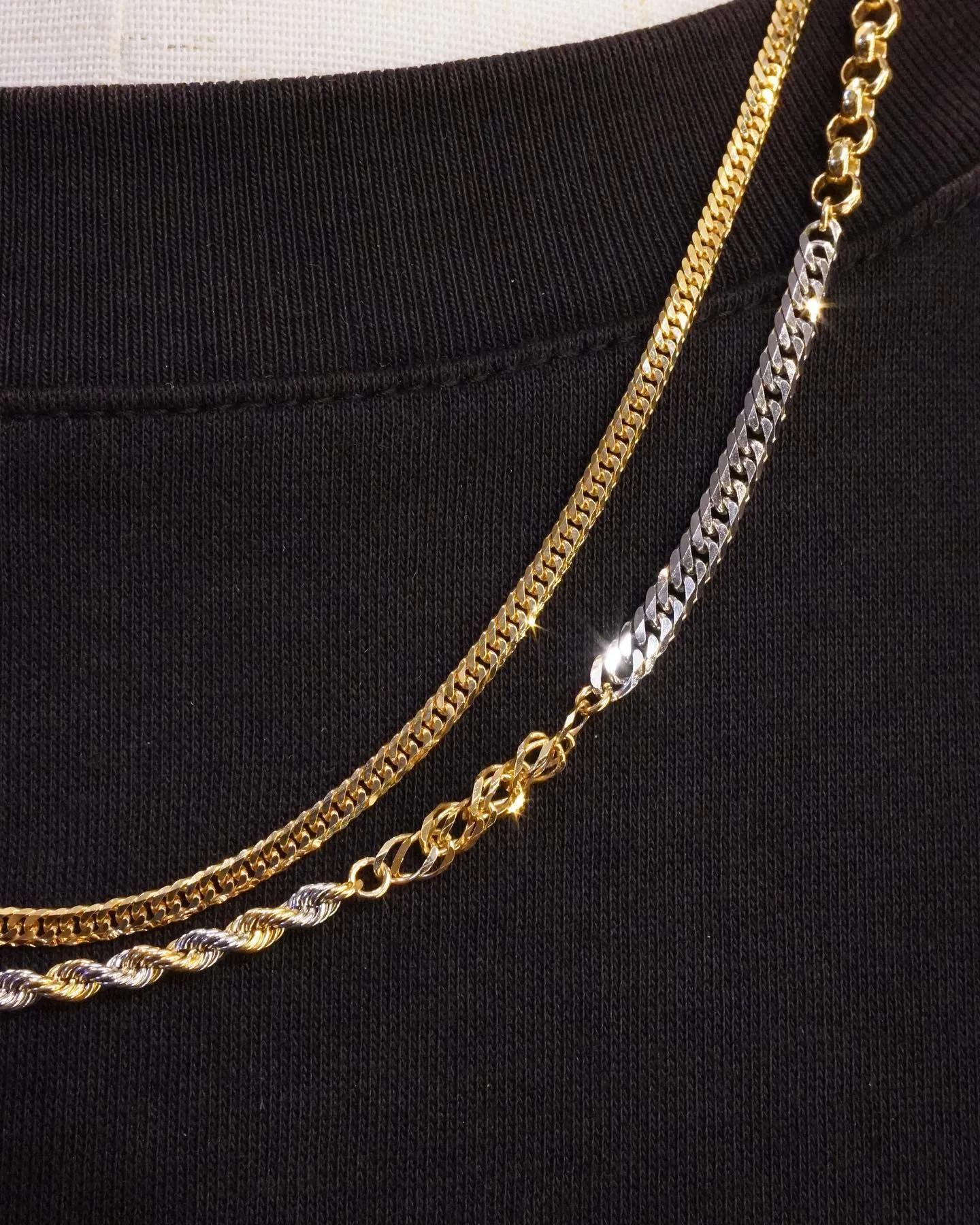 オンリーワンアイテム‼️ツギハギネックレス⁎⁺˳✧༚