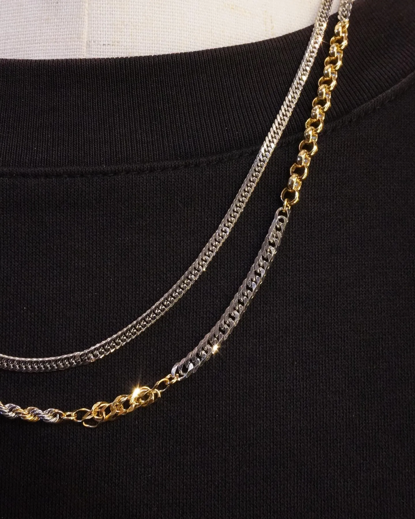 オンリーワンアイテム‼️ツギハギネックレス⁎⁺˳✧༚