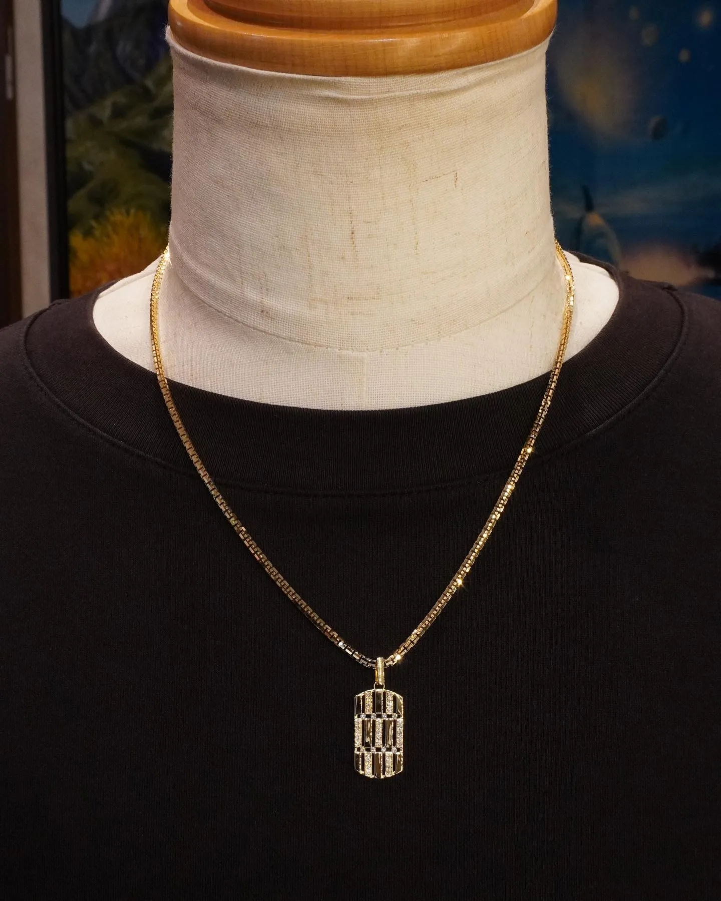 K18 ドッグタグペンダント⁎⁺˳✧༚