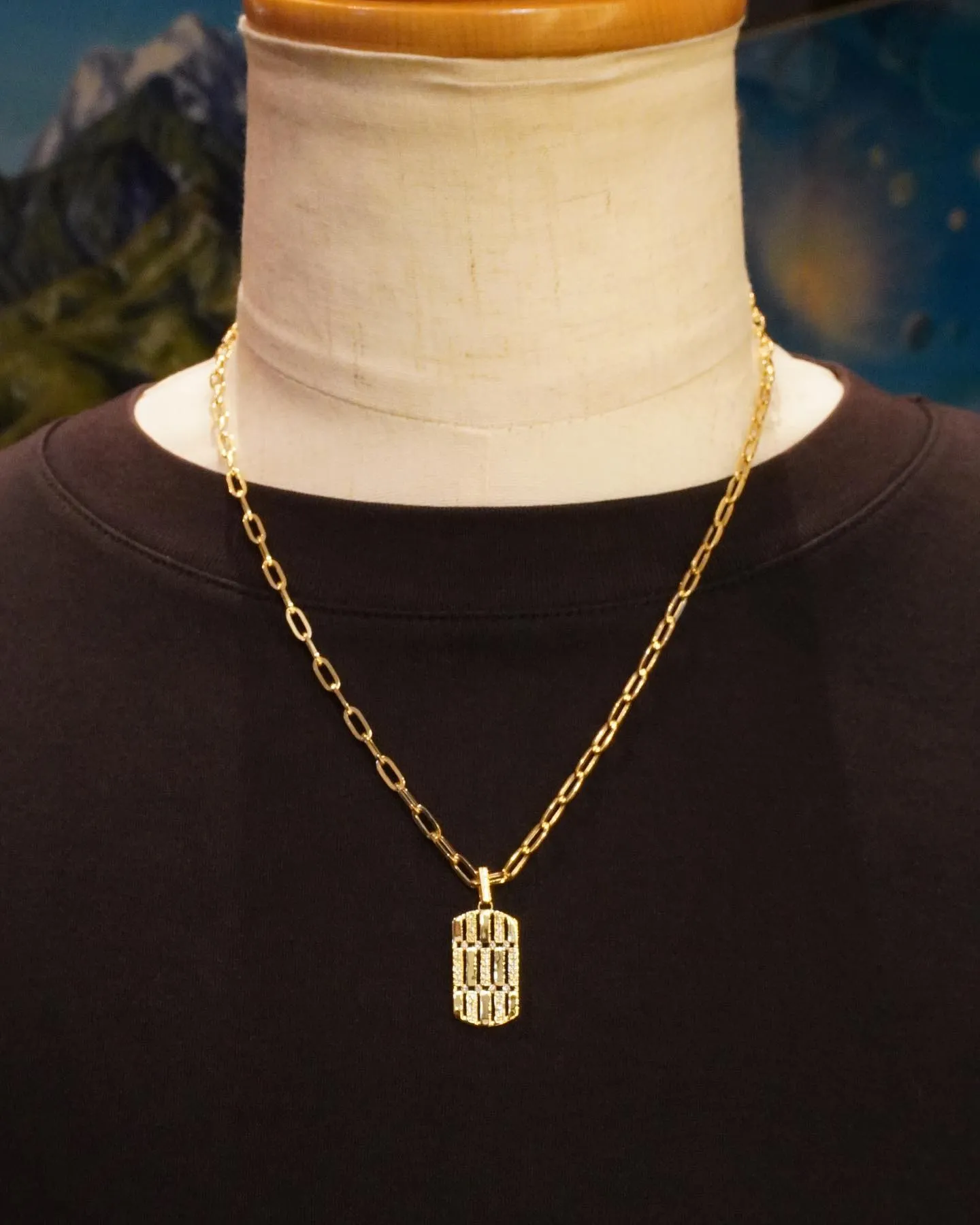 K18 ドッグタグペンダント⁎⁺˳✧༚