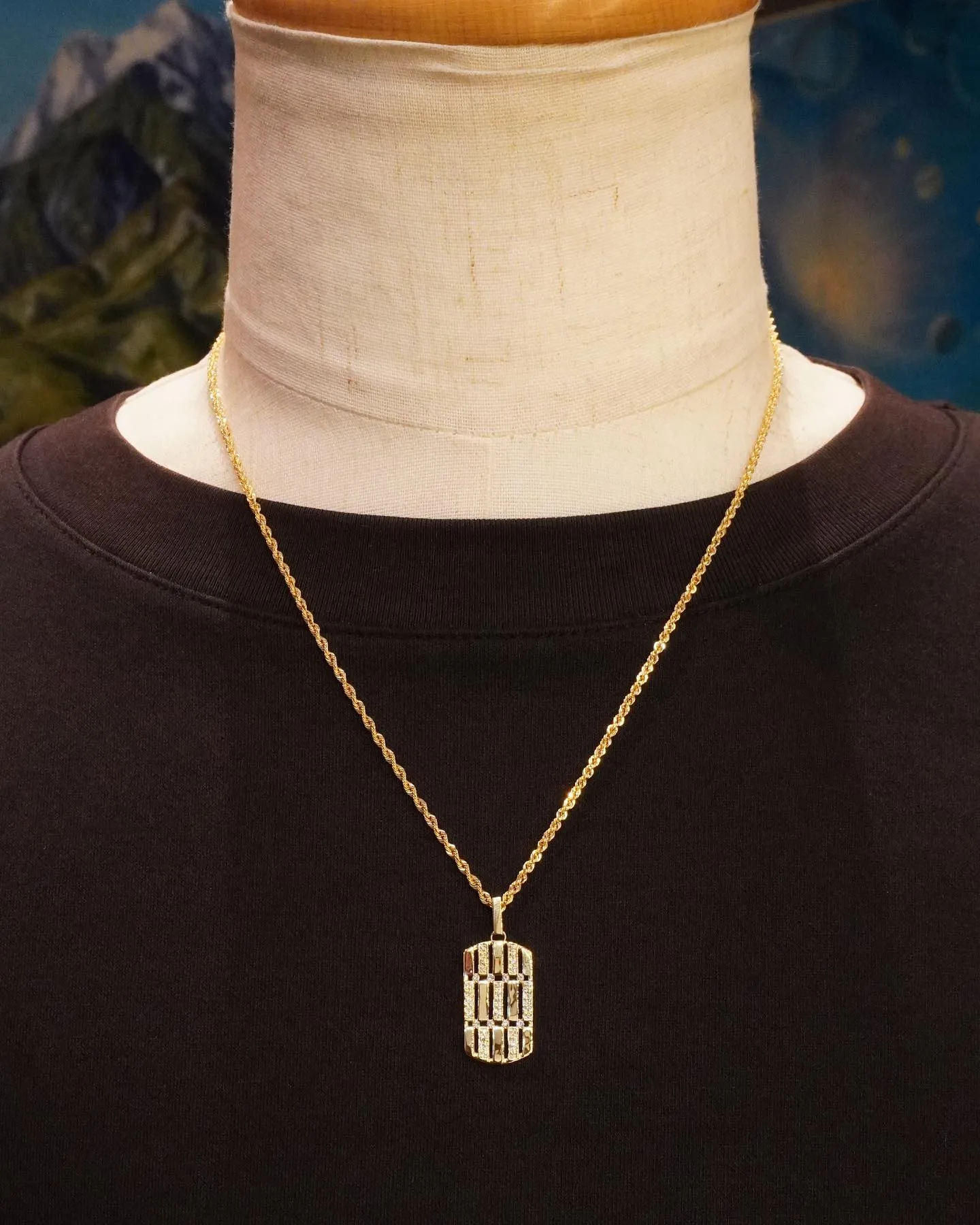 K18 ドッグタグペンダント⁎⁺˳✧༚