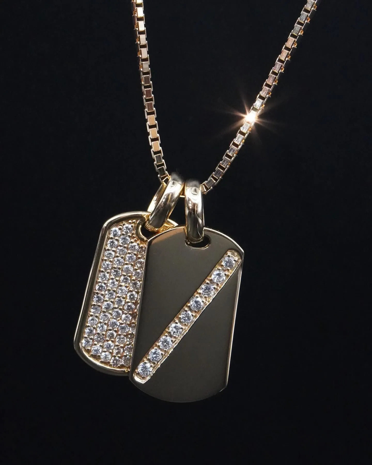 K18 ドッグタグペンダント⁎⁺˳✧༚