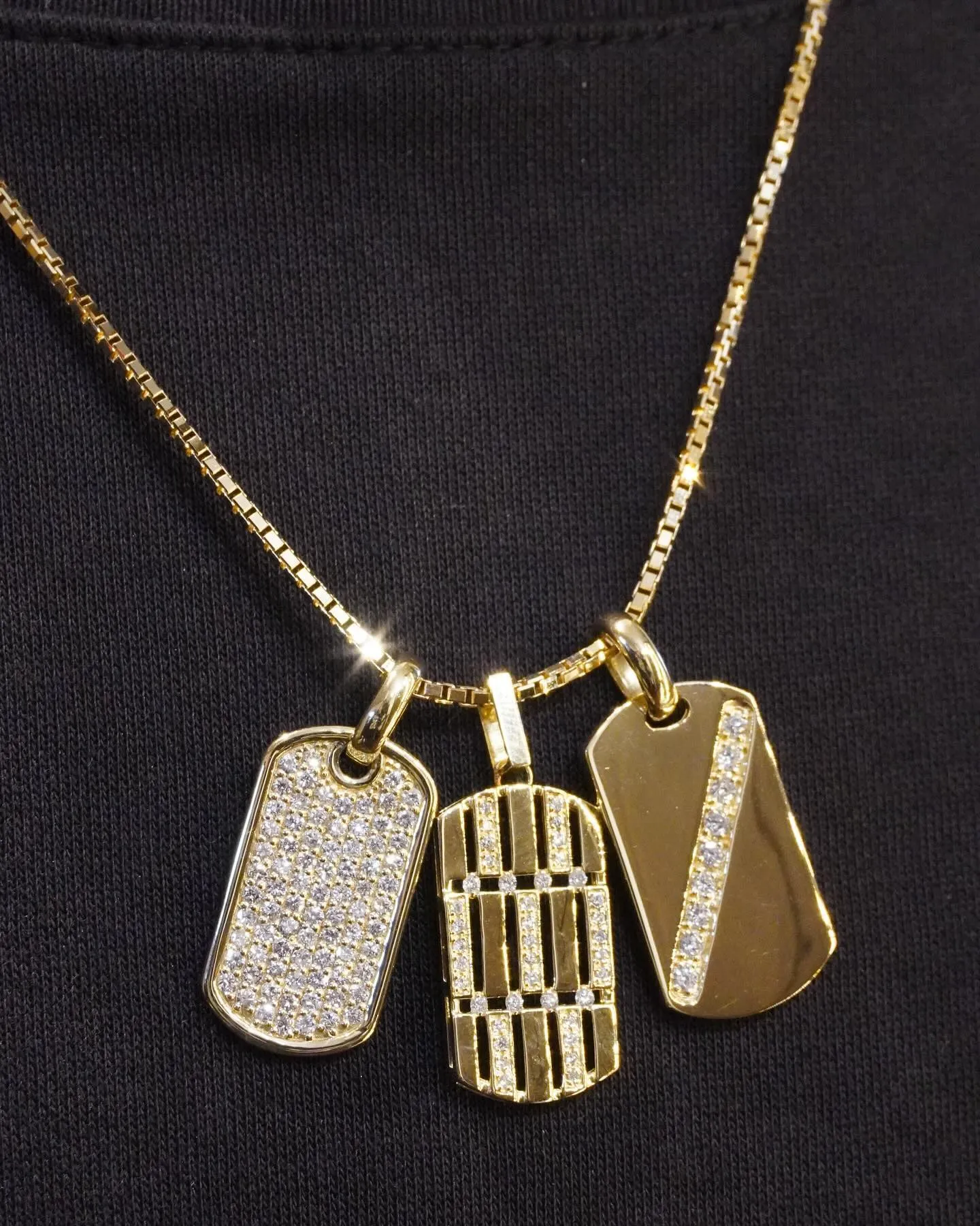 K18 ドッグタグペンダント⁎⁺˳✧༚