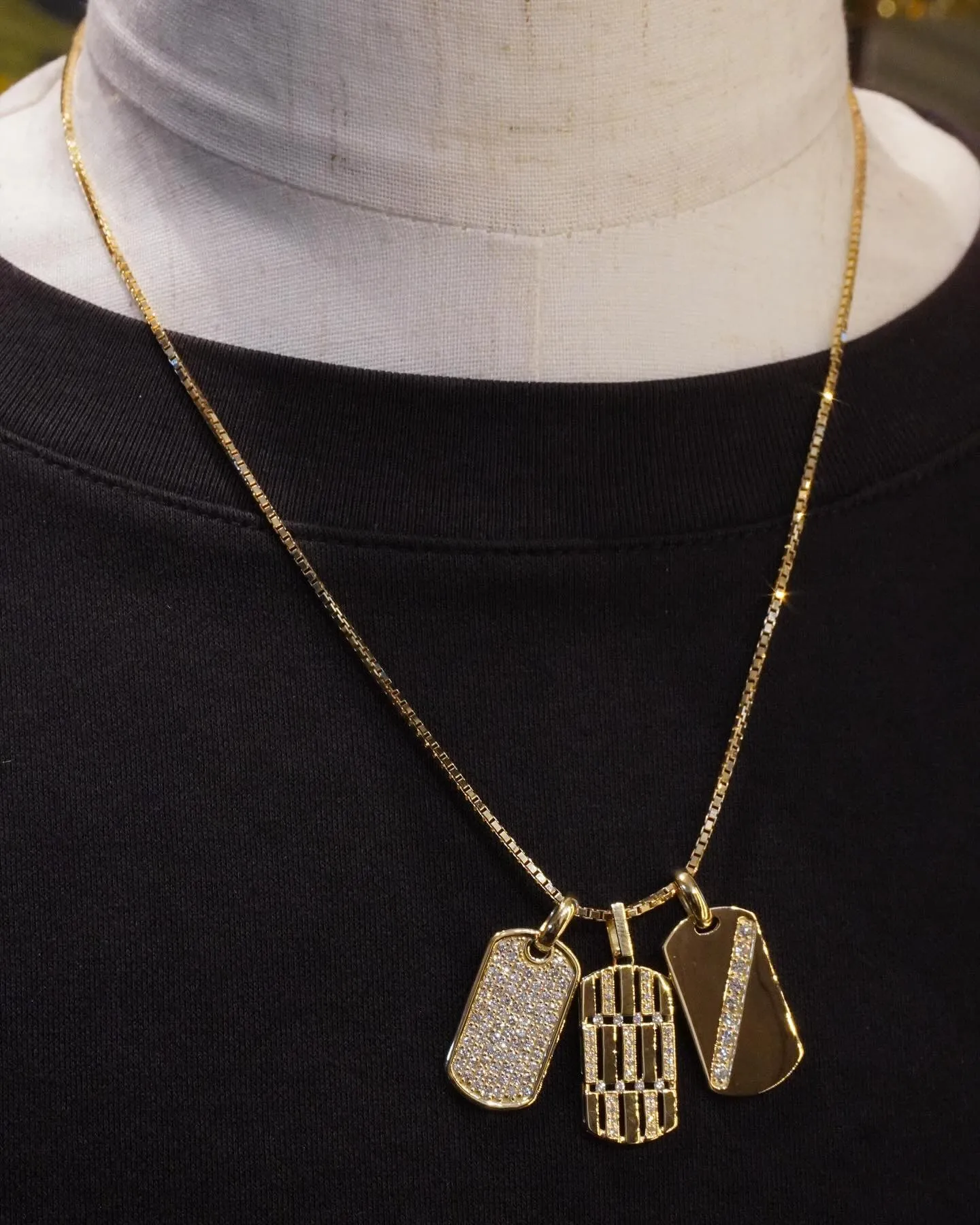 K18 ドッグタグペンダント⁎⁺˳✧༚