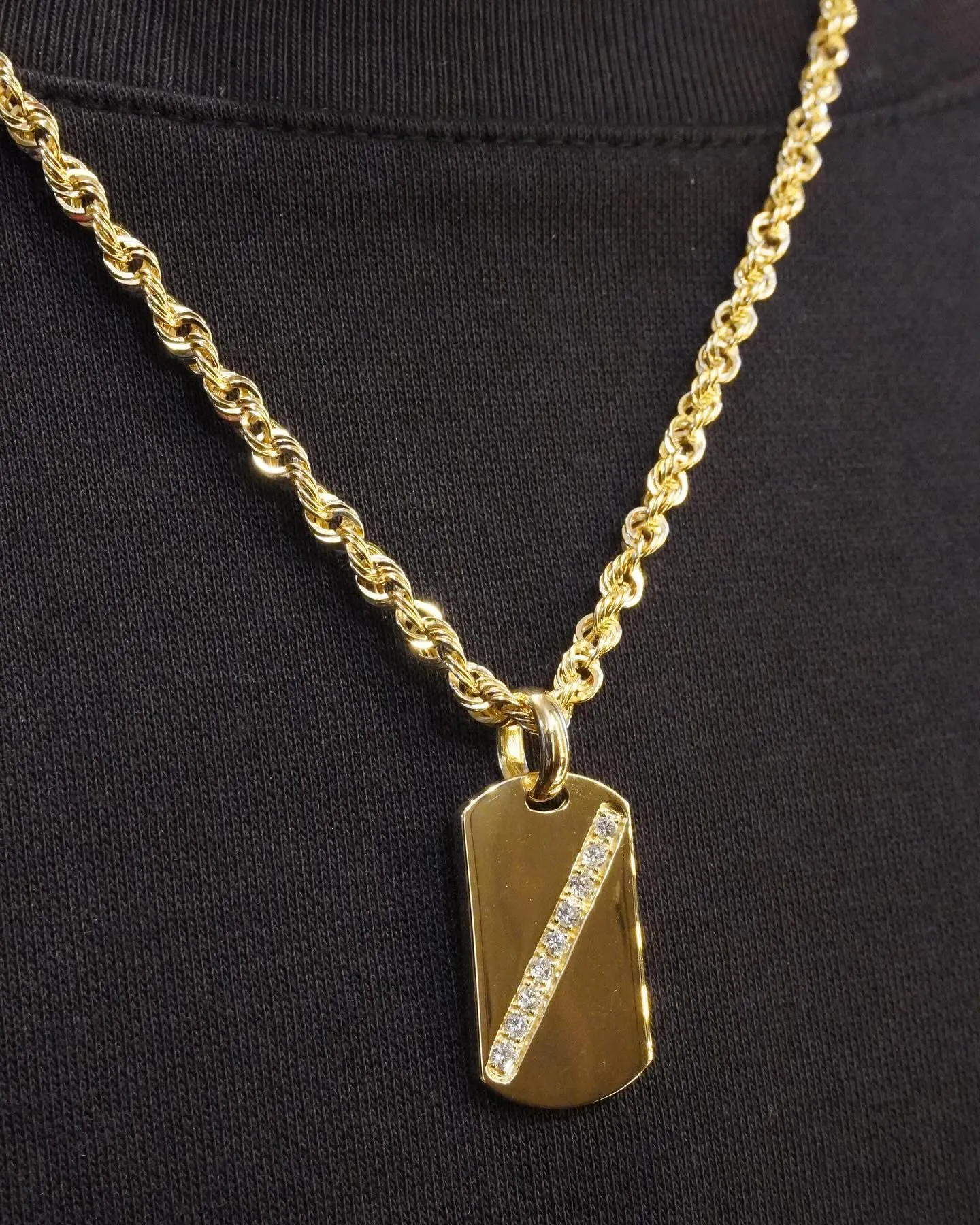 K18 ドッグタグペンダント⁎⁺˳✧༚