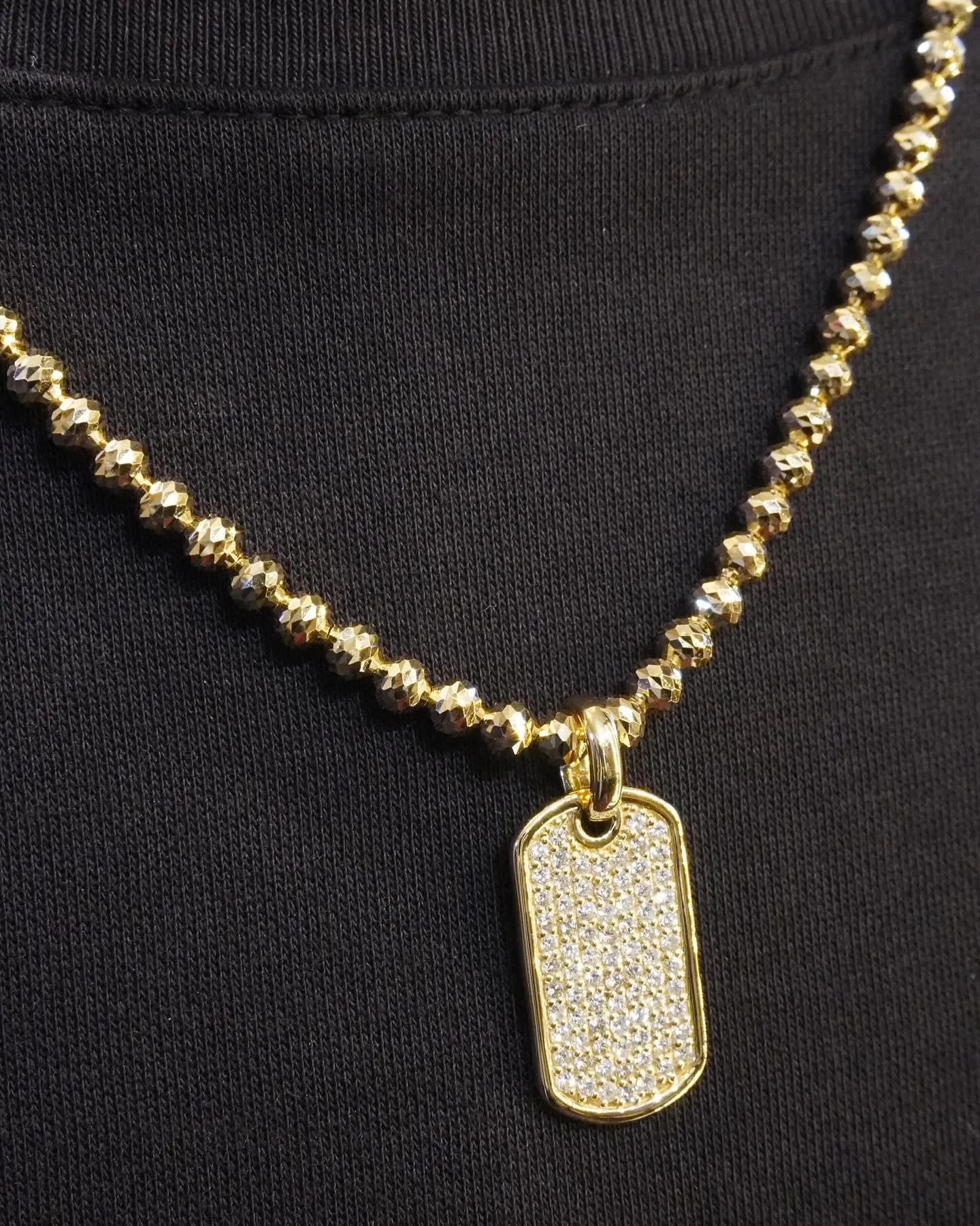 K18 ドッグタグペンダント⁎⁺˳✧༚