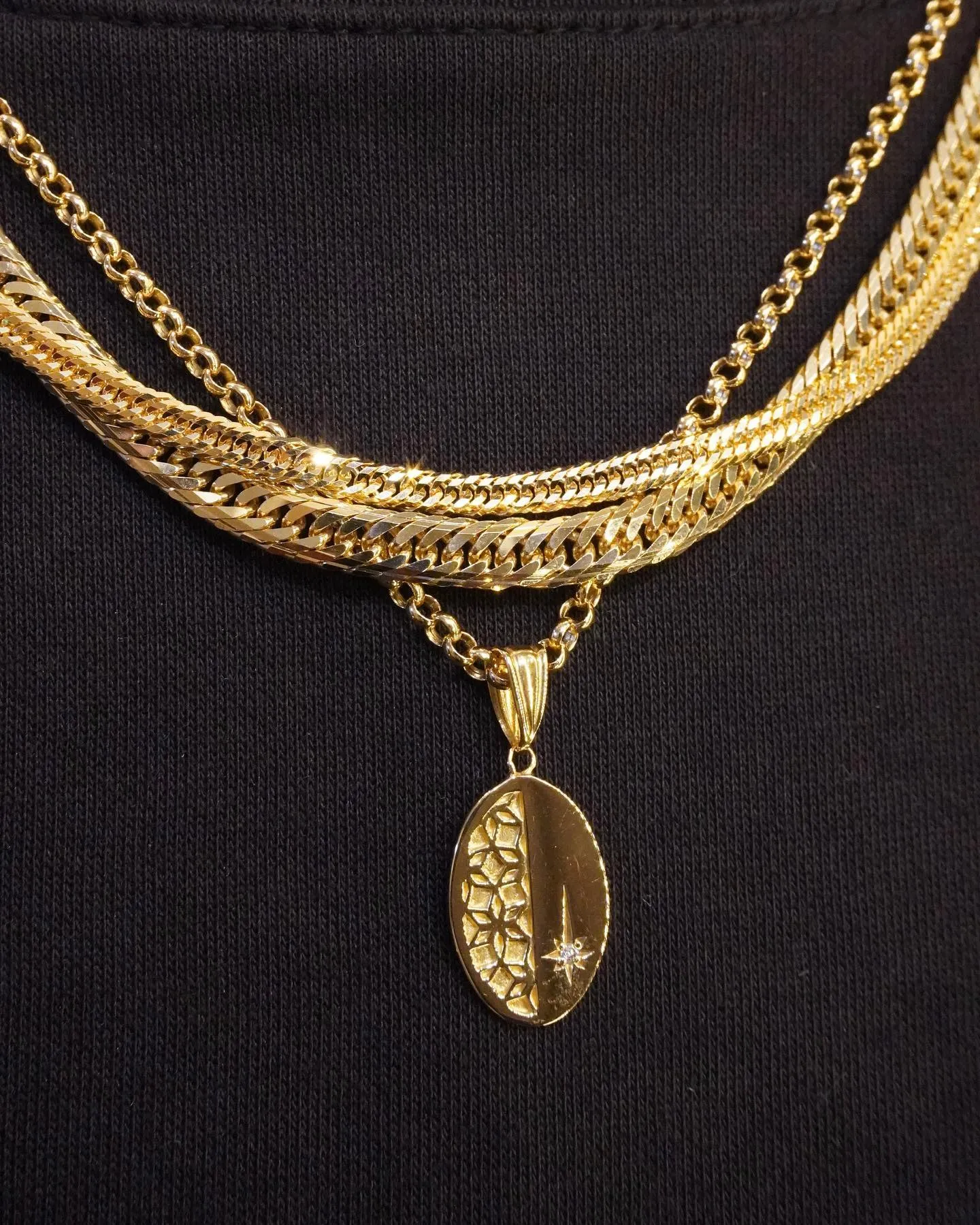 K18 和柄ダイヤモンドペンダント⁎⁺˳✧༚