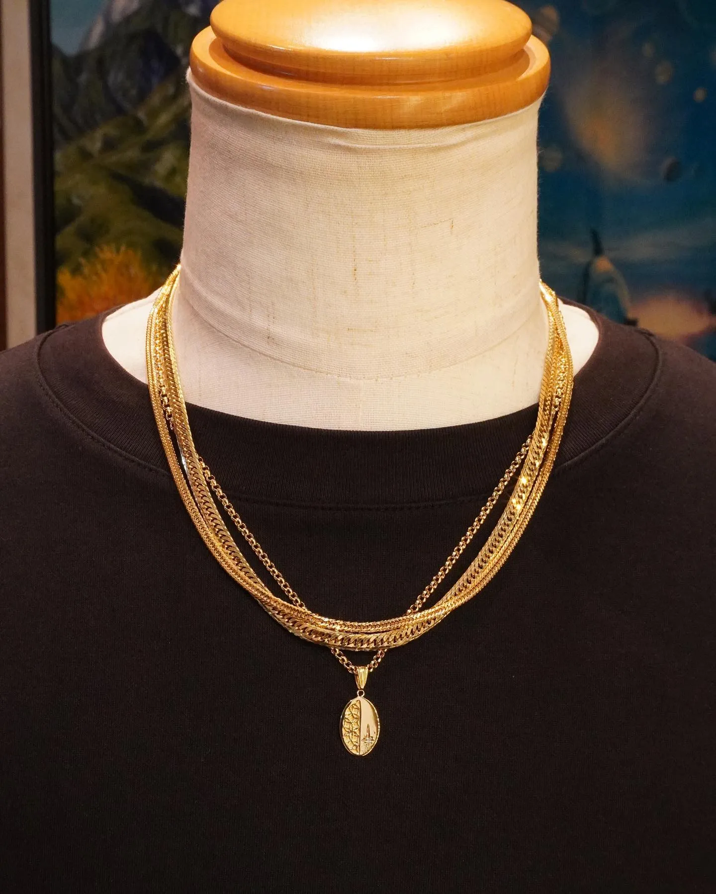 K18 和柄ダイヤモンドペンダント⁎⁺˳✧༚