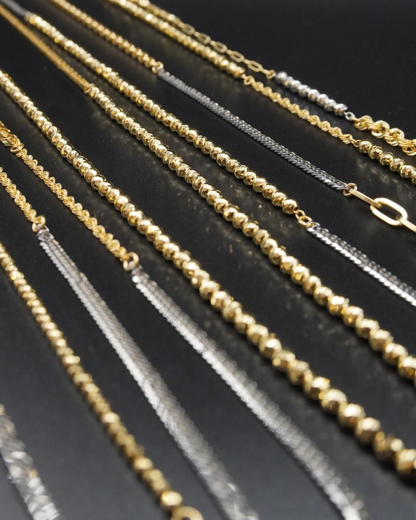 K18/Pt850ツギハギ ネックレス⁎⁺˳✧༚