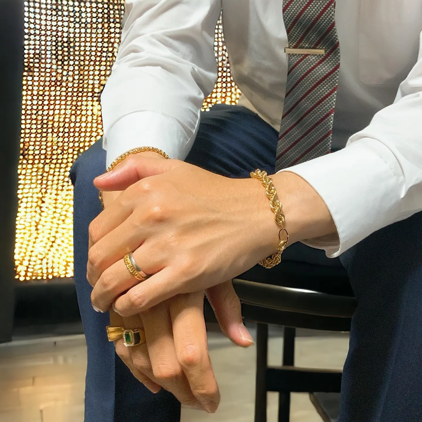 K18 ロープブレスレット⁎⁺˳✧༚