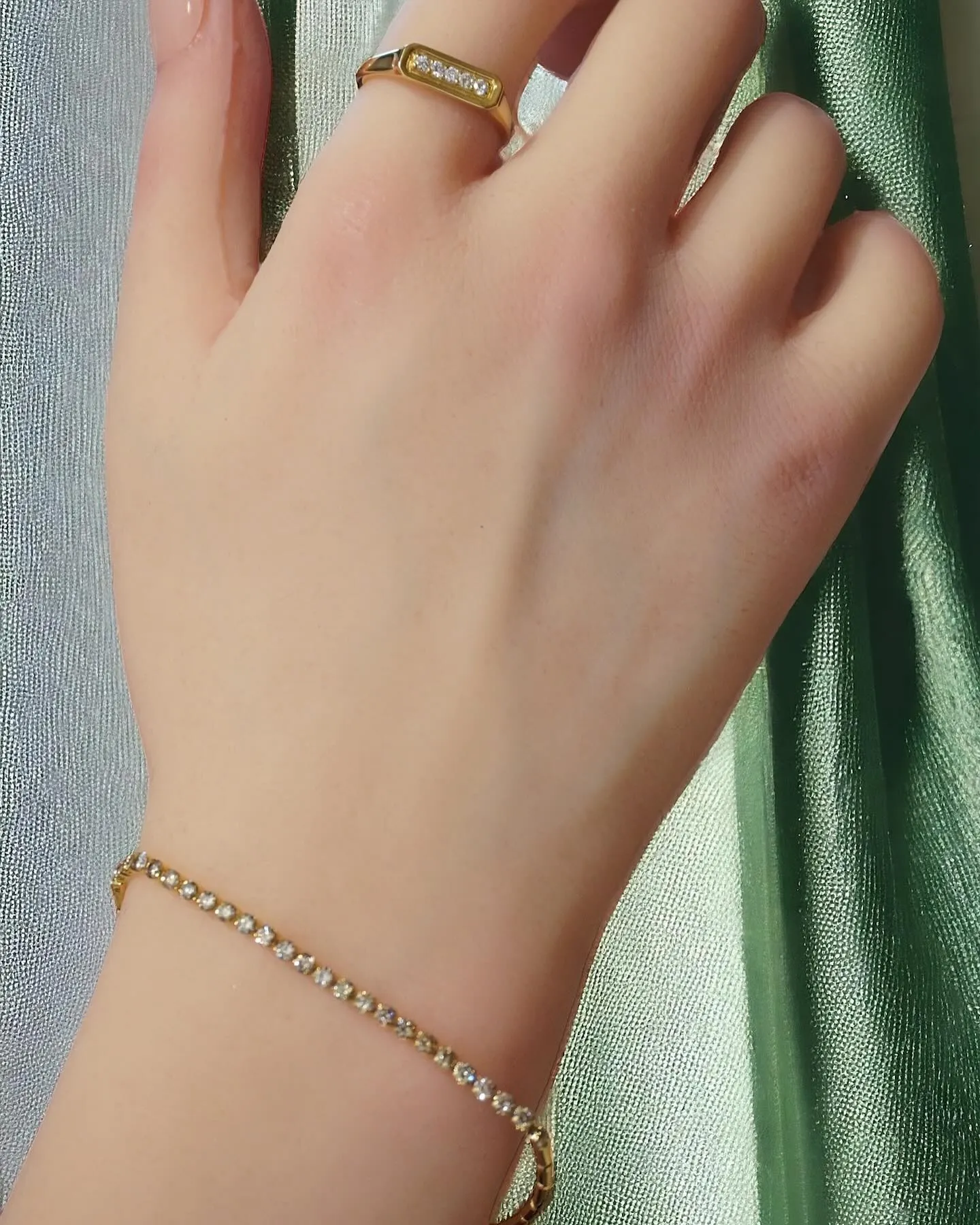 K18 ダイヤモンド ブレスレット⁎⁺˳✧༚