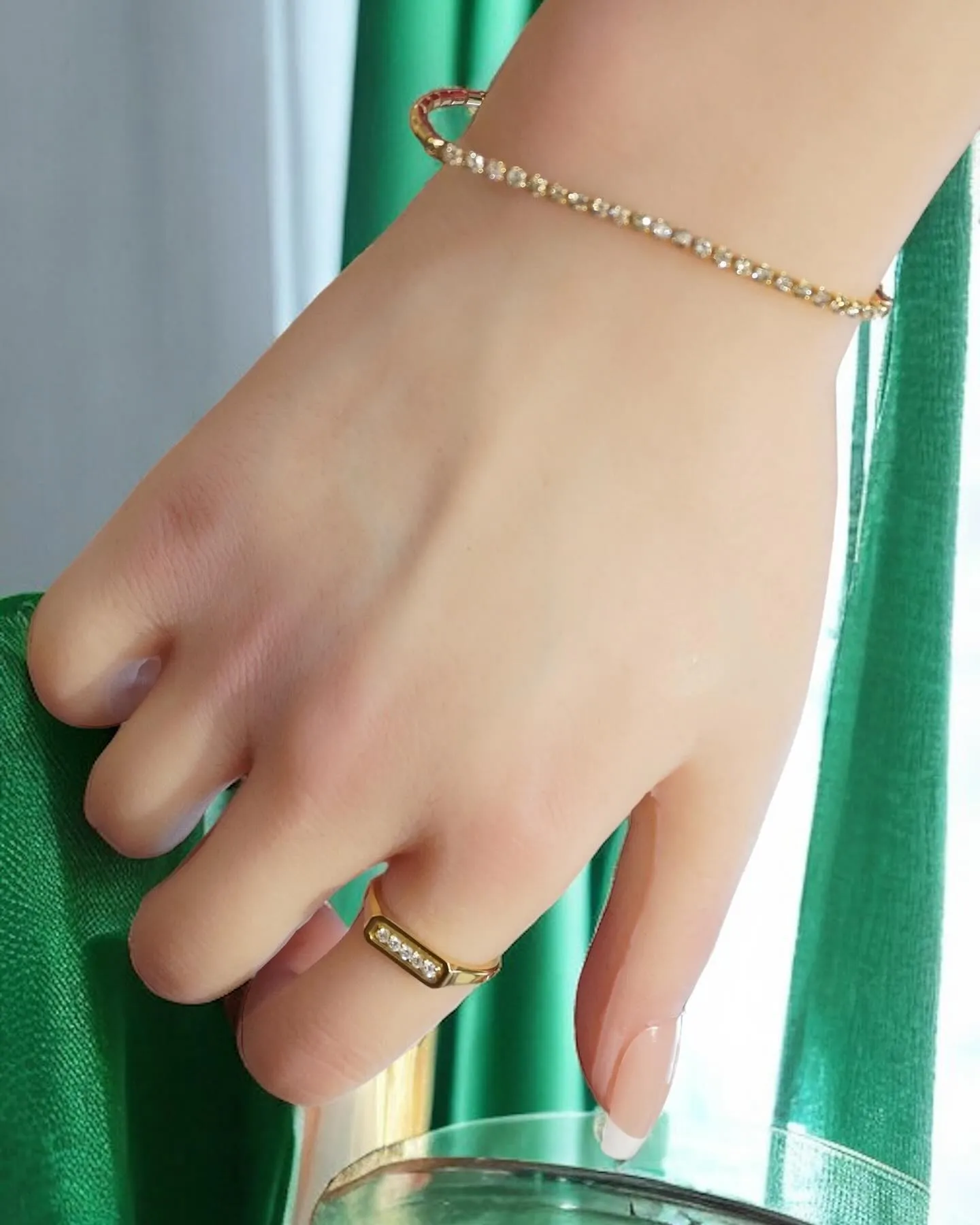 K18 ダイヤモンド ブレスレット⁎⁺˳✧༚