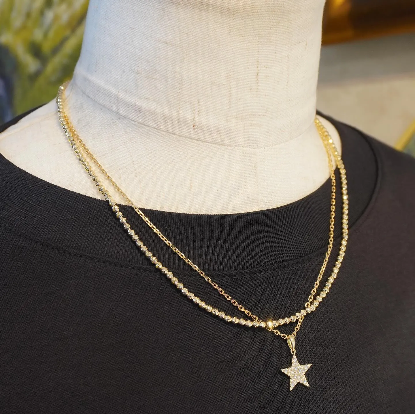 ⭐️K18 星ペンダント⭐️