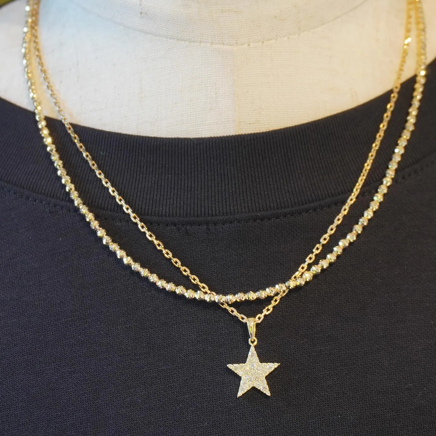 ⭐️K18 星ペンダント⭐️