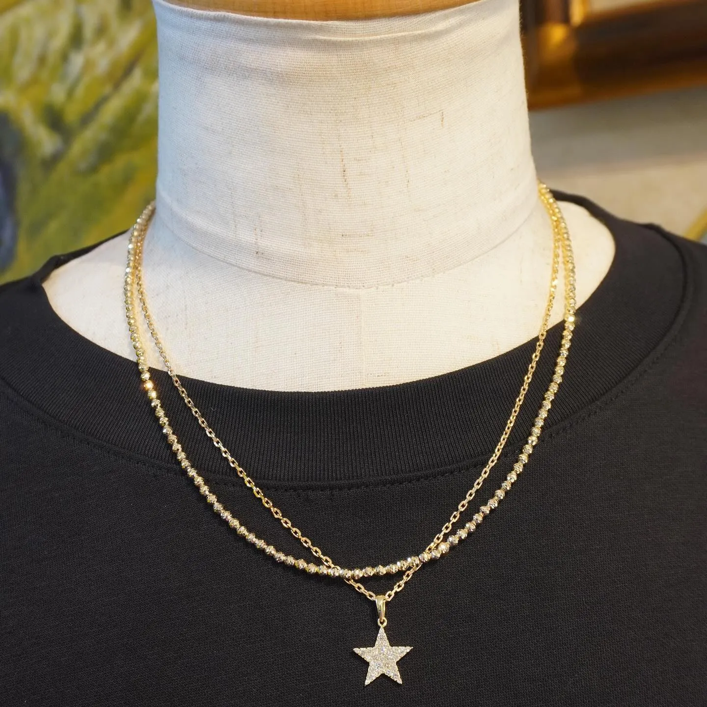 ⭐️K18 星ペンダント⭐️