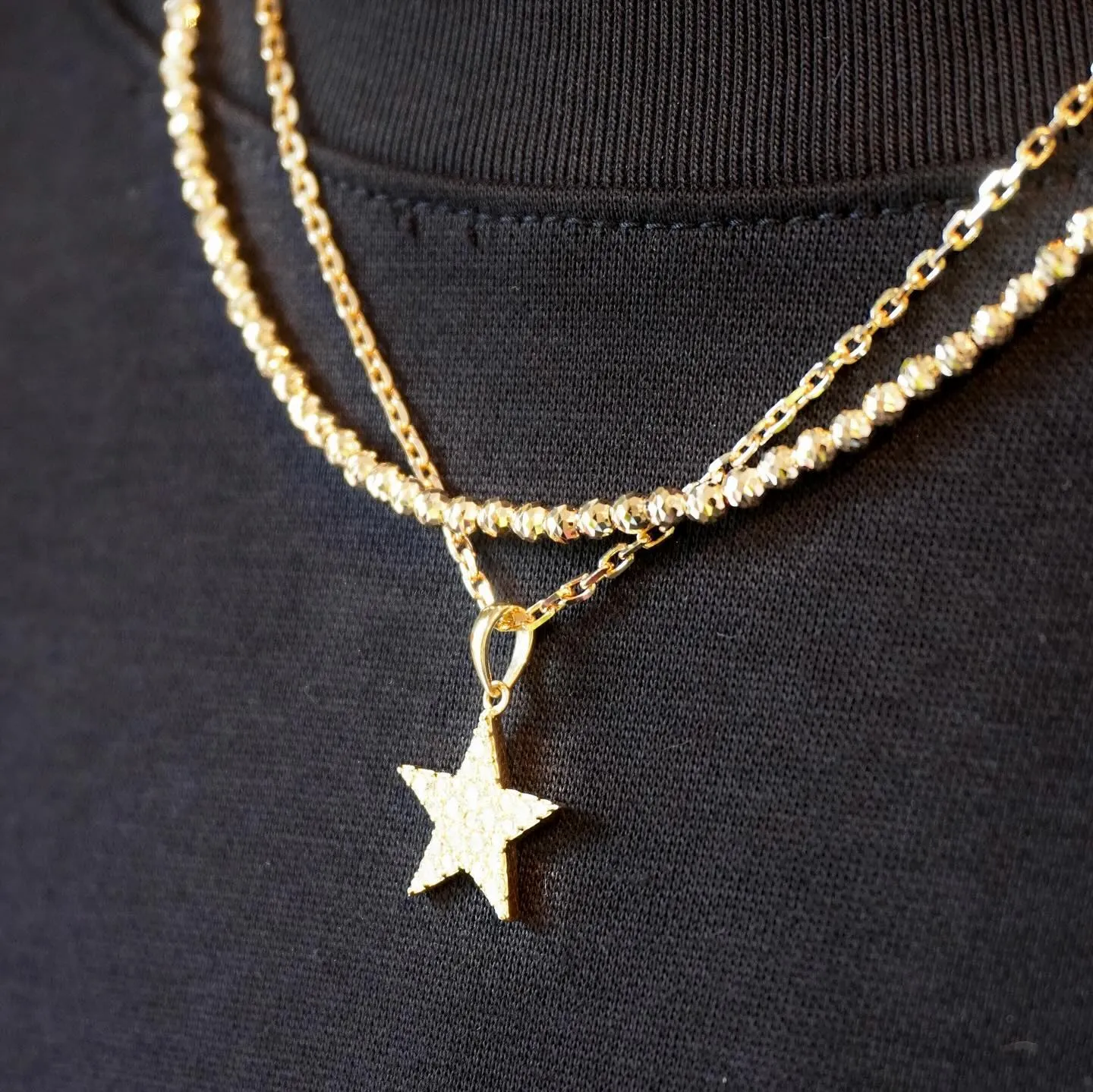 ⭐️K18 星ペンダント⭐️