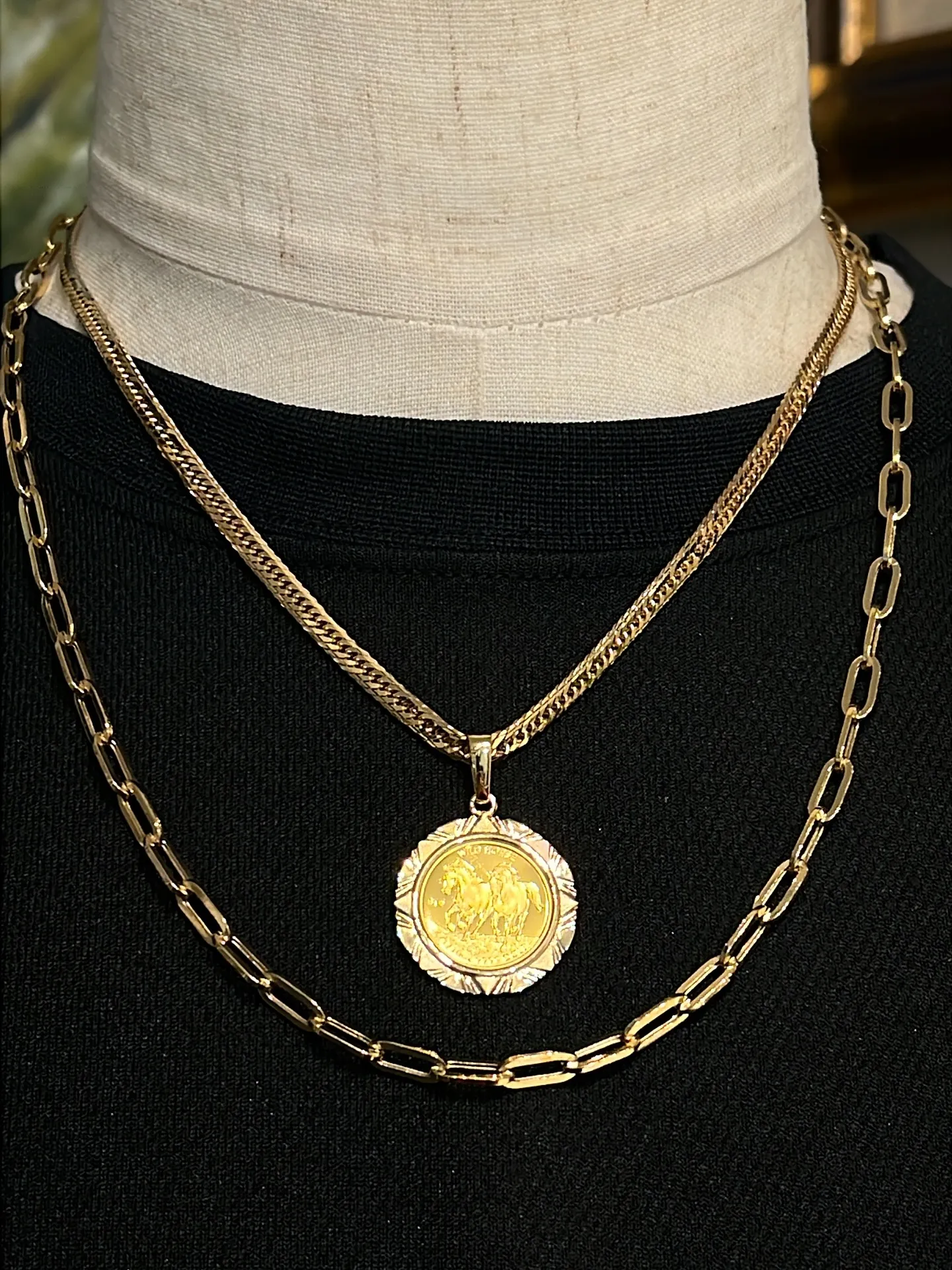 K18 コインペンダントコーデ