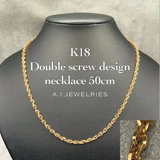 💎18金 or プラチナ─ダブルスクリューデザインネックレス”コラム
