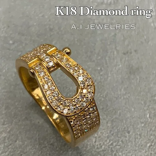 幸運を掴む手元へ。ダイヤモンド ホースシューリング  ― K18とプラチナ900で選ぶ、意味と輝き ―