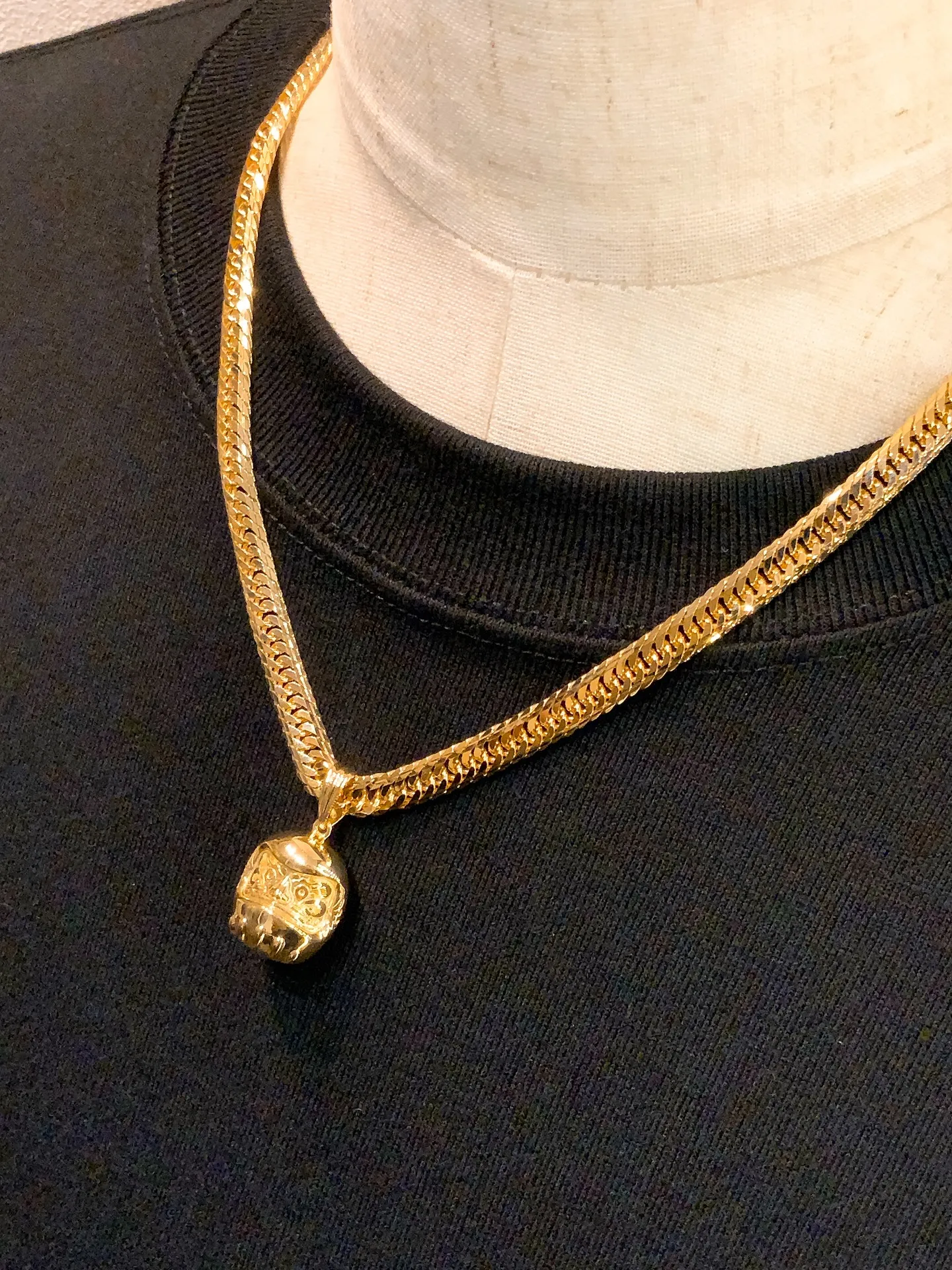 🔥K18 ダルマチャームペンダント🔥