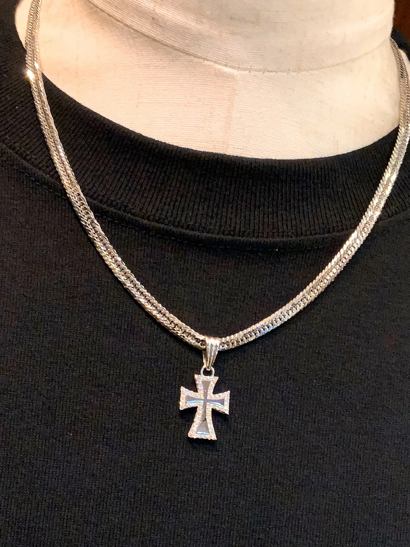 ✨PT900 ダイヤモンドクロスペンダント ＆PT850 1...