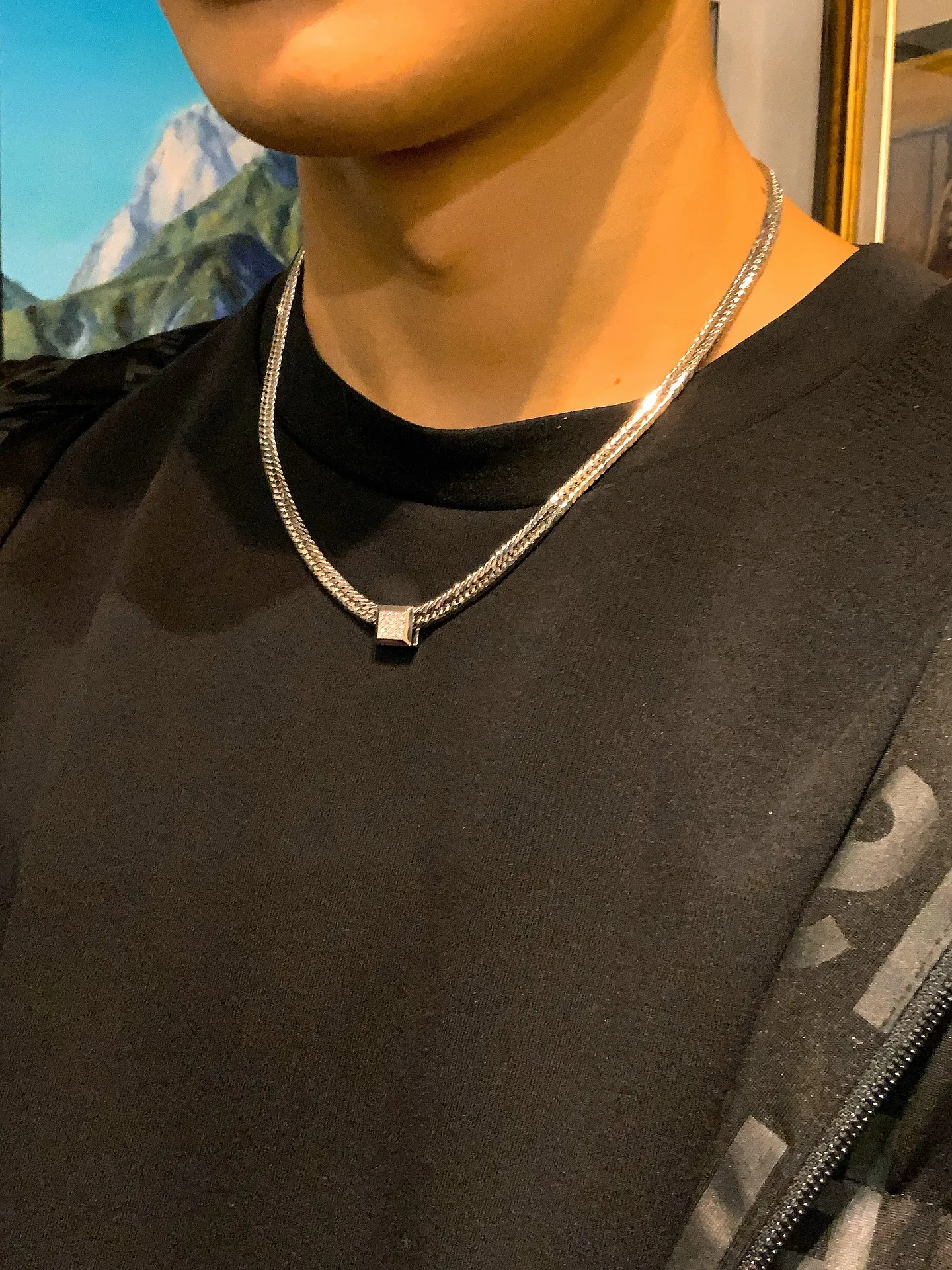 ✨PT900 ダイヤモンドビーズペンダント（リバーシブル仕様...