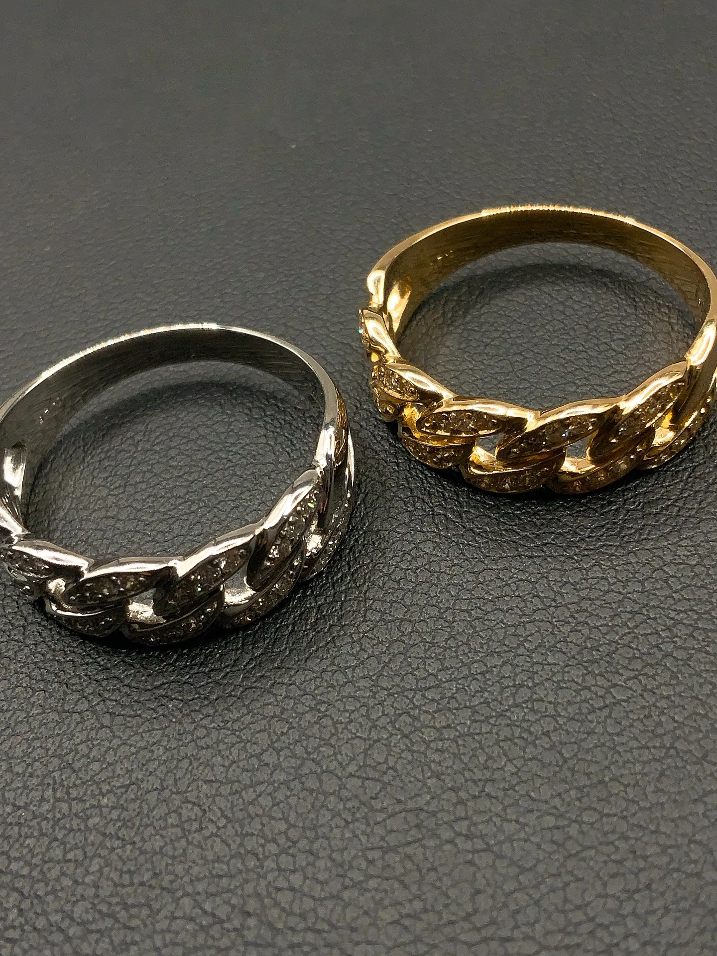 ✨K18 × PT900 ダイヤモンドチェーンリング💍✨