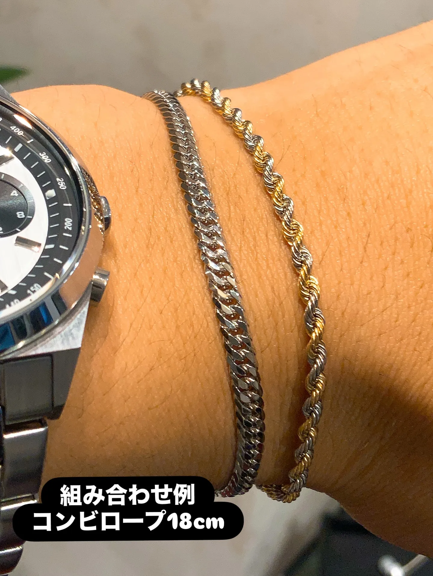 🔥✨PT850 6面ダブル 喜平ブレスレット✨🔥