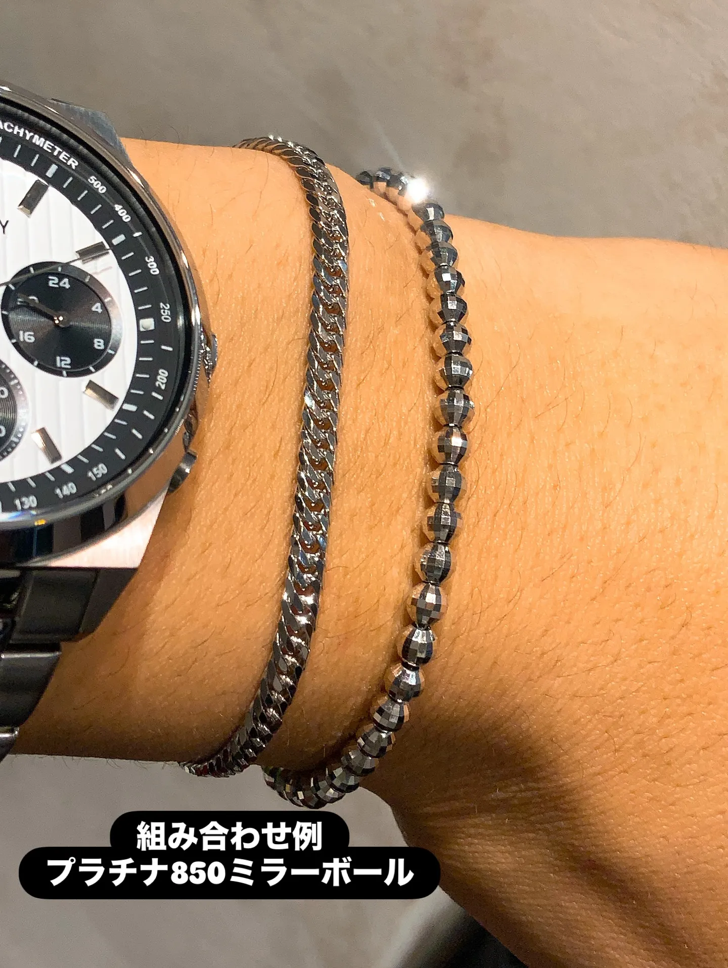 🔥✨PT850 6面ダブル 喜平ブレスレット✨🔥