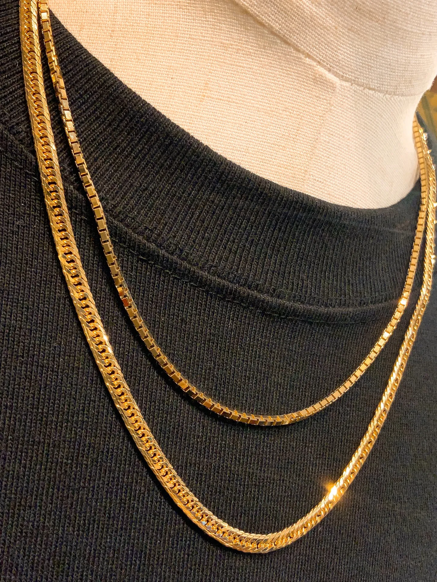 ✨K18 ベネチアン × 喜平ネックレス✨