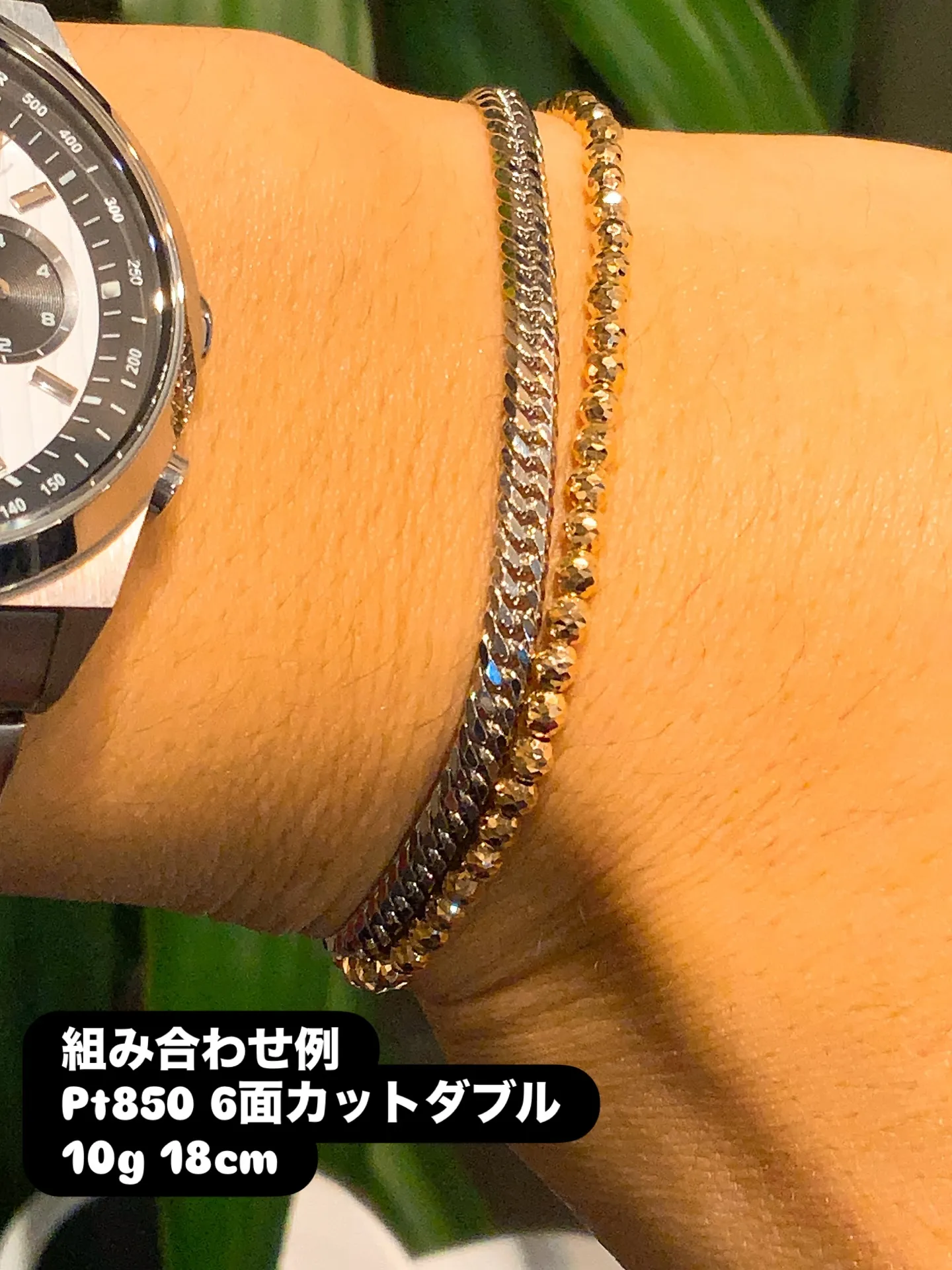 👑K18 ローズゴールド ミラーボールブレスレット👑