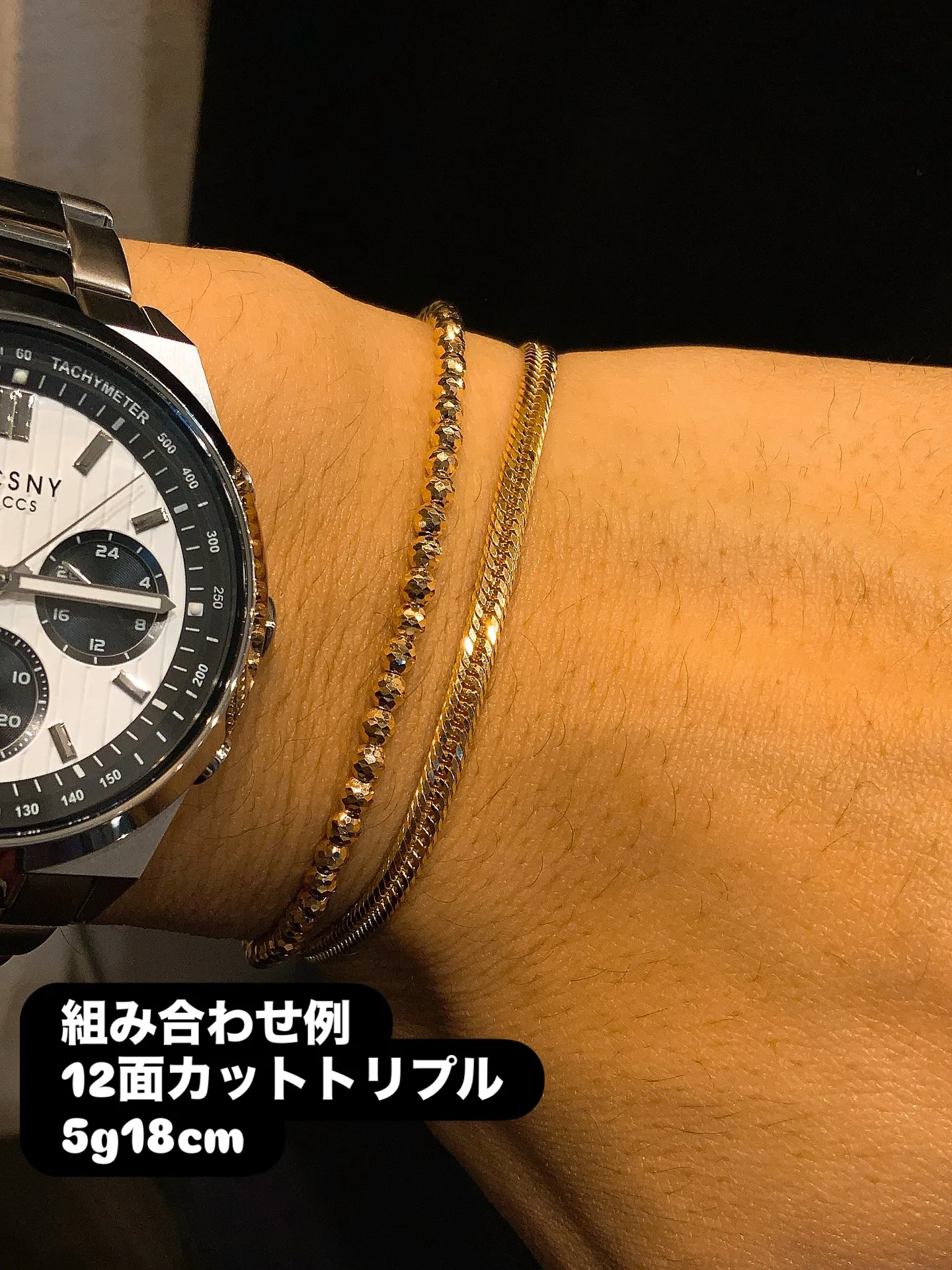 👑K18 ローズゴールド ミラーボールブレスレット👑