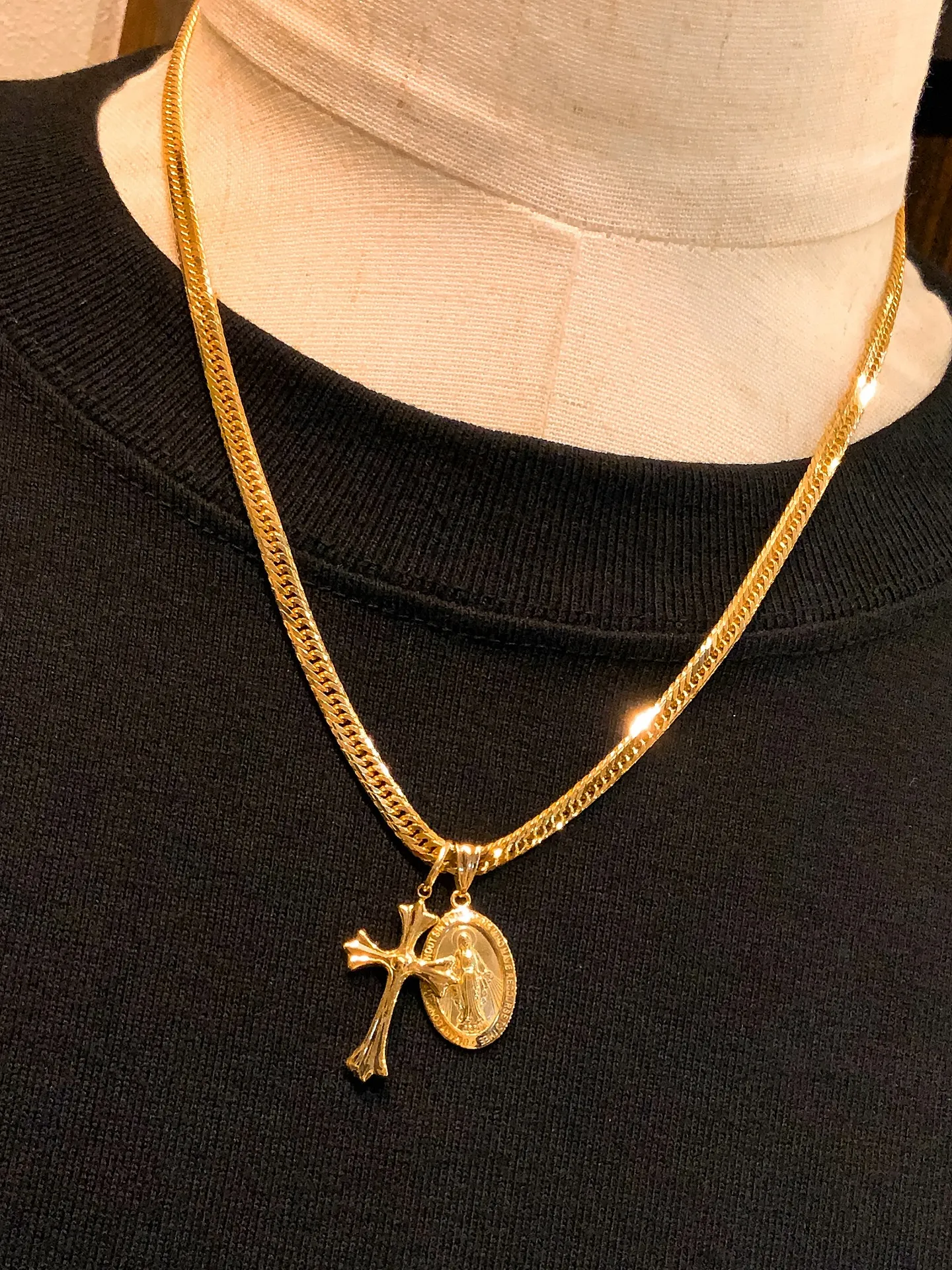 ✝️✨K18喜平ネックレス × クロス × マリア✨✝️